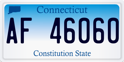 CT license plate AF46060