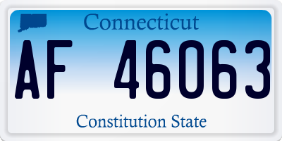 CT license plate AF46063
