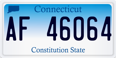 CT license plate AF46064