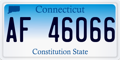 CT license plate AF46066