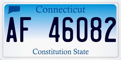 CT license plate AF46082