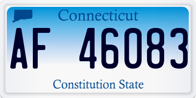 CT license plate AF46083