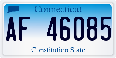 CT license plate AF46085
