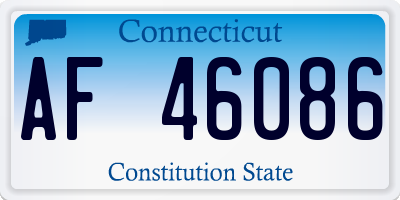 CT license plate AF46086