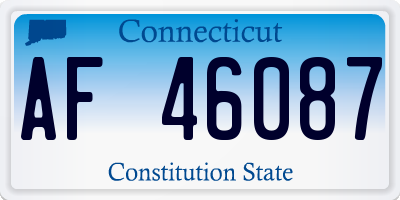 CT license plate AF46087