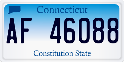 CT license plate AF46088