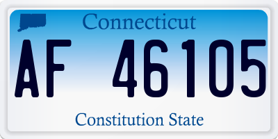 CT license plate AF46105