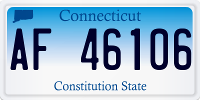 CT license plate AF46106
