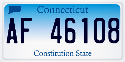 CT license plate AF46108