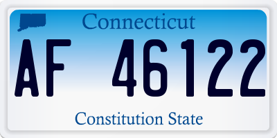 CT license plate AF46122
