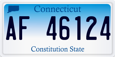 CT license plate AF46124
