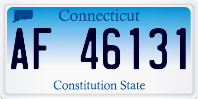 CT license plate AF46131