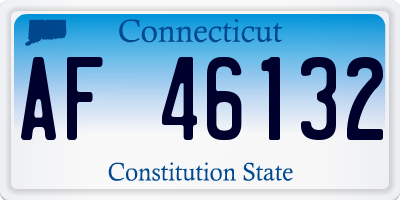 CT license plate AF46132