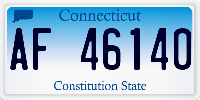 CT license plate AF46140