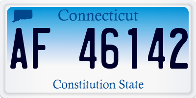 CT license plate AF46142