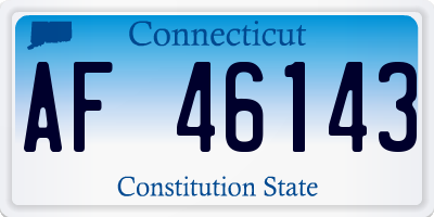 CT license plate AF46143