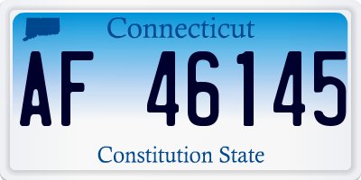 CT license plate AF46145