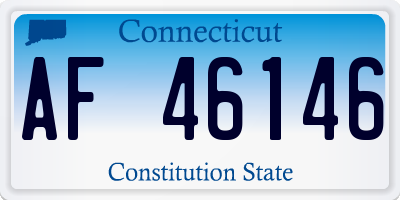 CT license plate AF46146