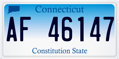 CT license plate AF46147