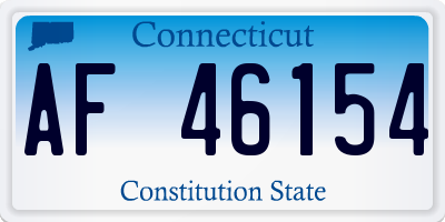 CT license plate AF46154