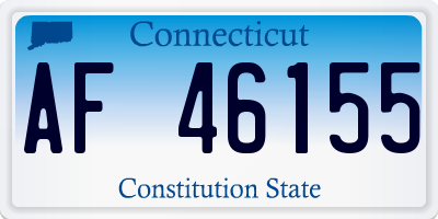 CT license plate AF46155