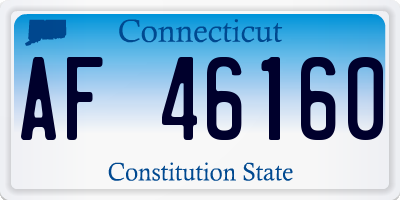 CT license plate AF46160