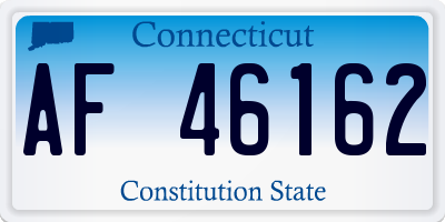 CT license plate AF46162