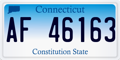 CT license plate AF46163