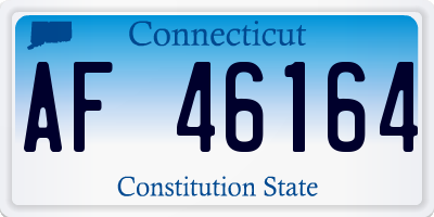 CT license plate AF46164