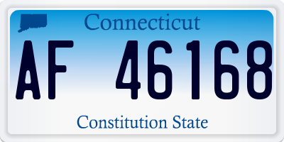 CT license plate AF46168