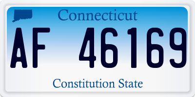CT license plate AF46169