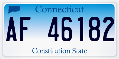 CT license plate AF46182