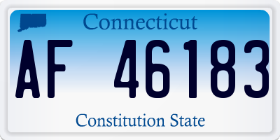 CT license plate AF46183