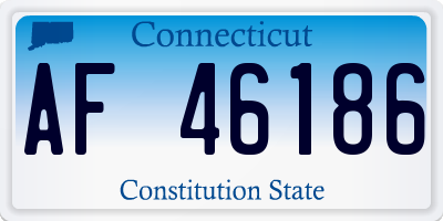 CT license plate AF46186