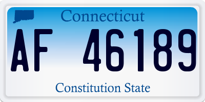 CT license plate AF46189