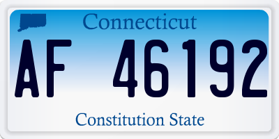CT license plate AF46192