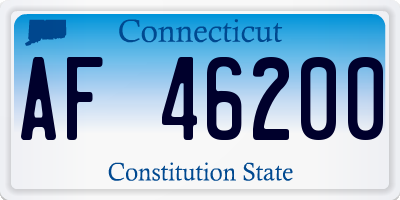 CT license plate AF46200