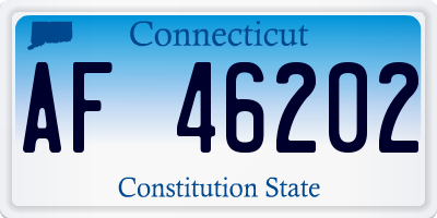 CT license plate AF46202