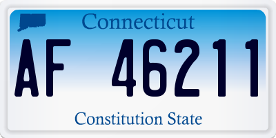 CT license plate AF46211