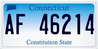 CT license plate AF46214
