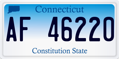 CT license plate AF46220