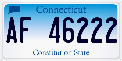 CT license plate AF46222