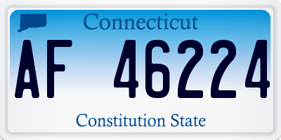 CT license plate AF46224