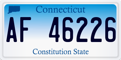 CT license plate AF46226
