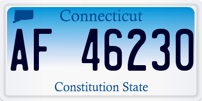 CT license plate AF46230