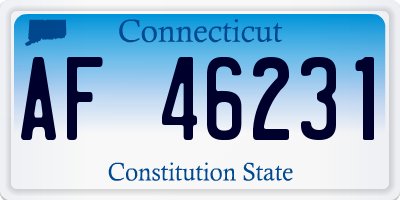 CT license plate AF46231