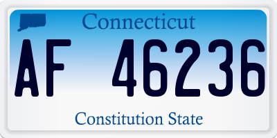 CT license plate AF46236