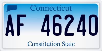 CT license plate AF46240