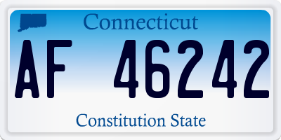 CT license plate AF46242