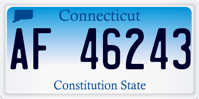 CT license plate AF46243
